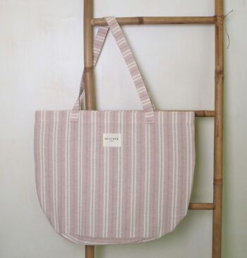 Grand sac multiligne rose