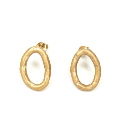 Golden oval Laleti earrings