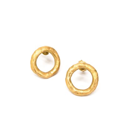 Laleti round golden earrings