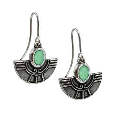 GREEN INDIAN EARRINGS