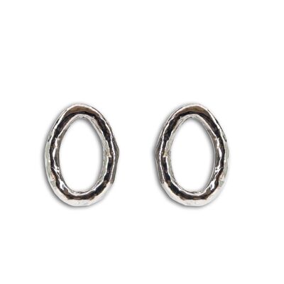 Silver oval Laleti earrings