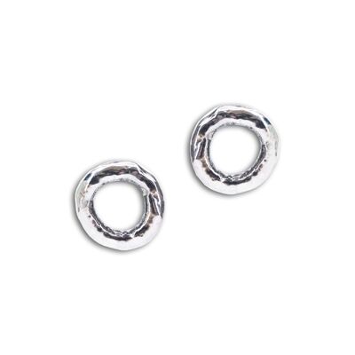 Laleti round silver earrings