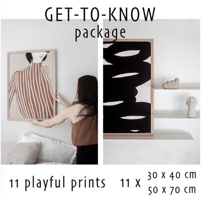 Playful posters GET-TO-KNOW set of 11+11 pcs