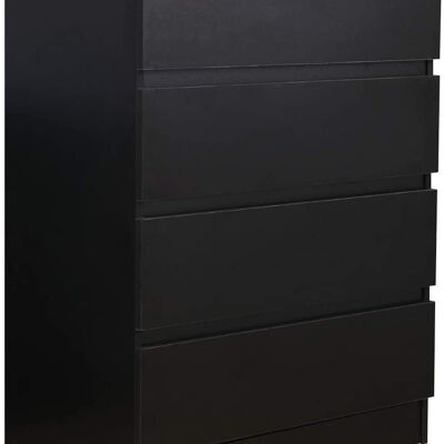 Chest of Drawers, Bedside Table Cabinet with 4 Drawers Wooden Storage for Bedroom Living Room, Black