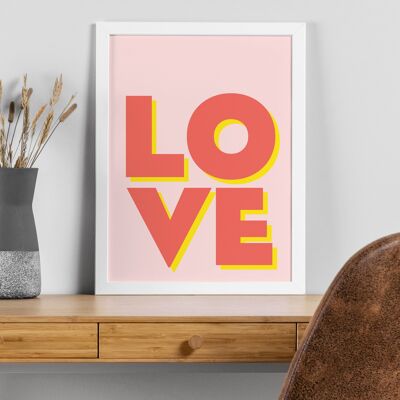 Love typography print