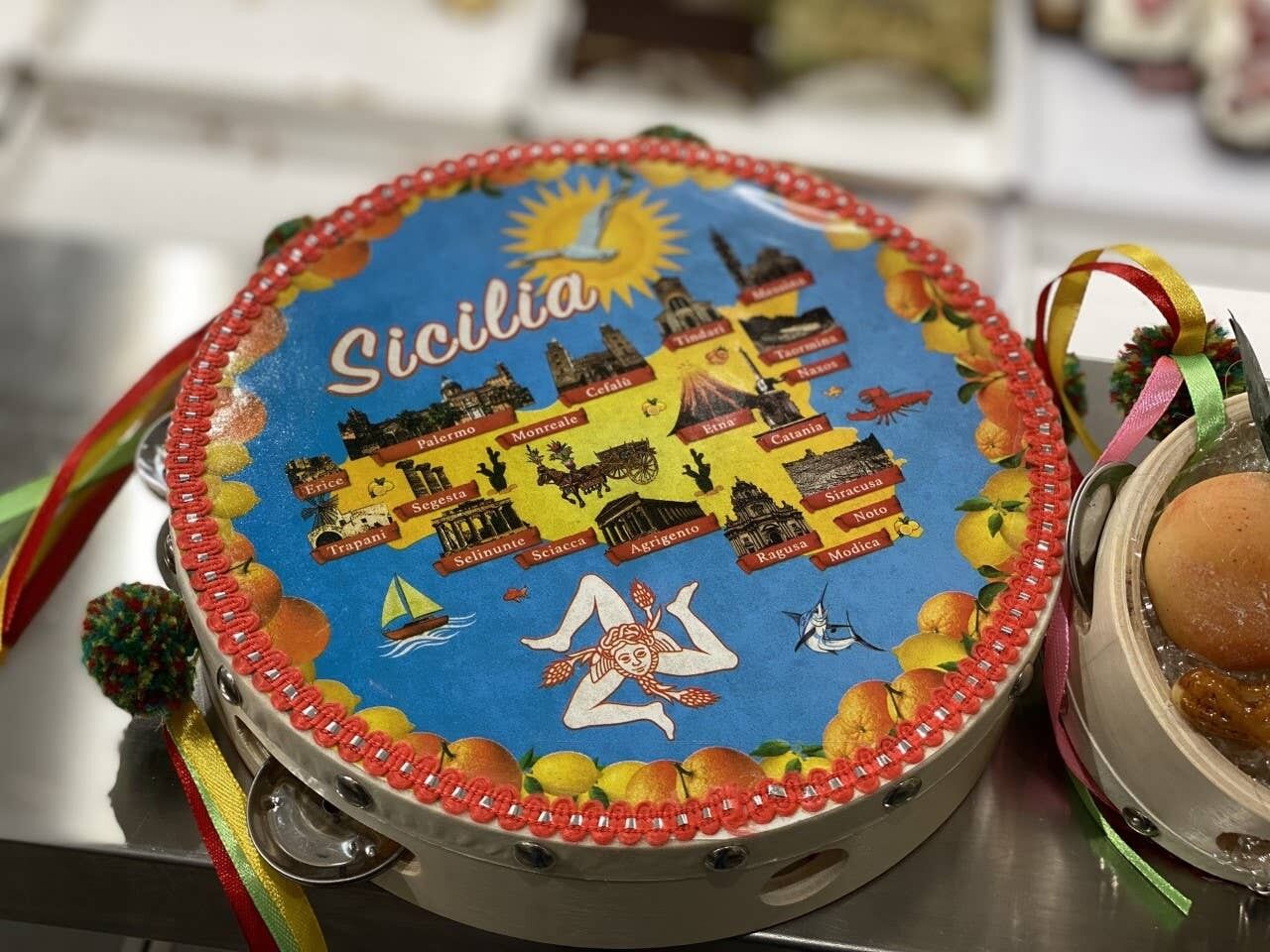 Sizilianisches Tamburin mit Martorana_grande-Frucht