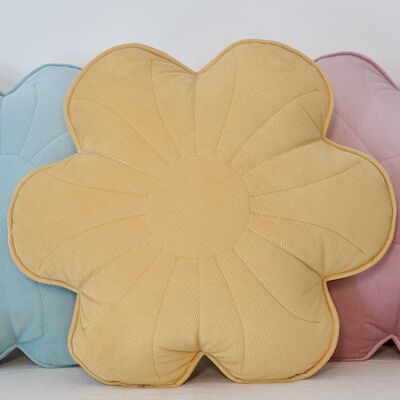 Velvet bloom pillow "Honey azalea"