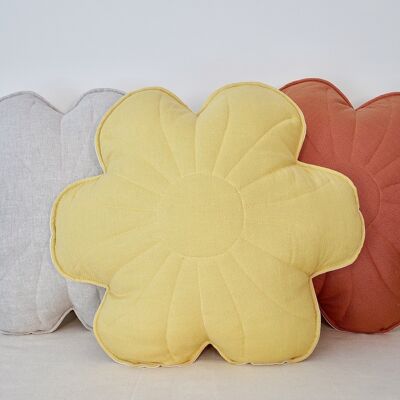 Linen bloom pillow  "Sunflower"