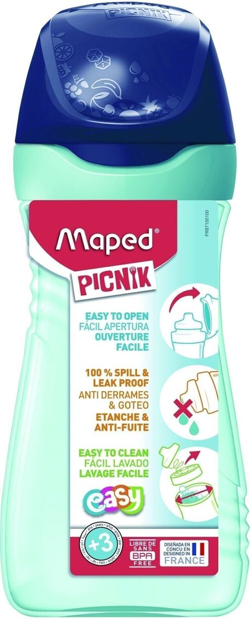 Gourde 430 ml - Maped PICNIK ORIGINS KIDS, coloris Bleu Vert