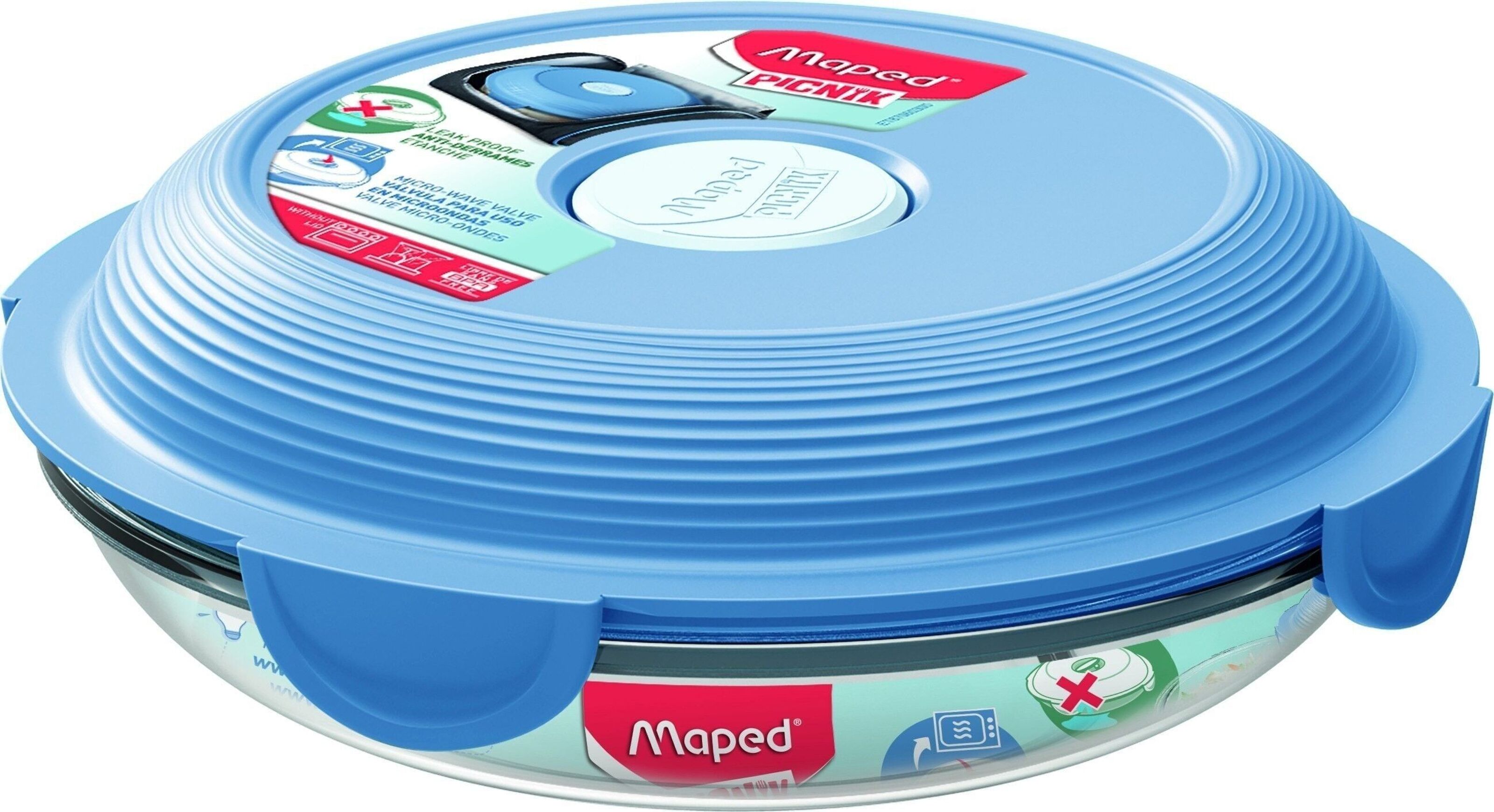 MAPED Assiette à déjeuner en verre - CONCEPT Adulte, coloris Bleu