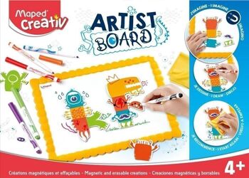 ARTIST BOARD - Kit de dessins effaçables MONSTRES sur ardoise MAGNETIQUE 4