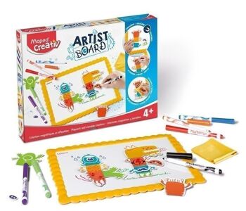 ARTIST BOARD - Kit de dessins effaçables MONSTRES sur ardoise MAGNETIQUE 2