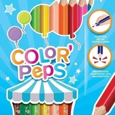 12 crayons de couleur MAPED COLOR'PEPS metal box : Chez Rentreediscount  Fournitures scolaires