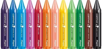 12 crayons cire WAX EARLY AGE - Maped - Crayons de couleurs en cire, crayons enfants, bébé, Pochette carton 4