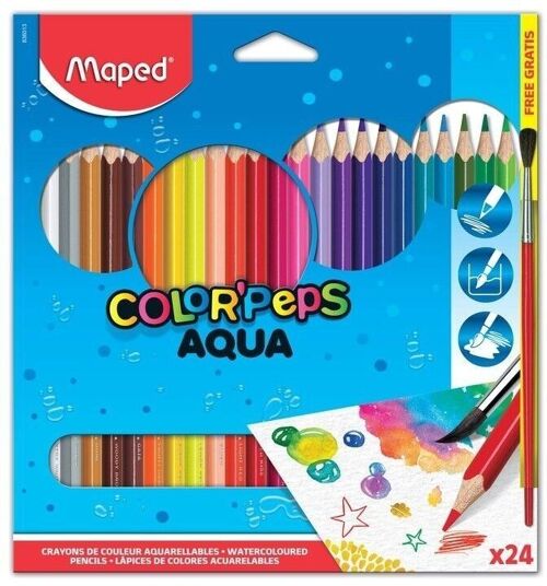 MAPED 24 crayons de couleur gamme COLOR'PEPS assortis