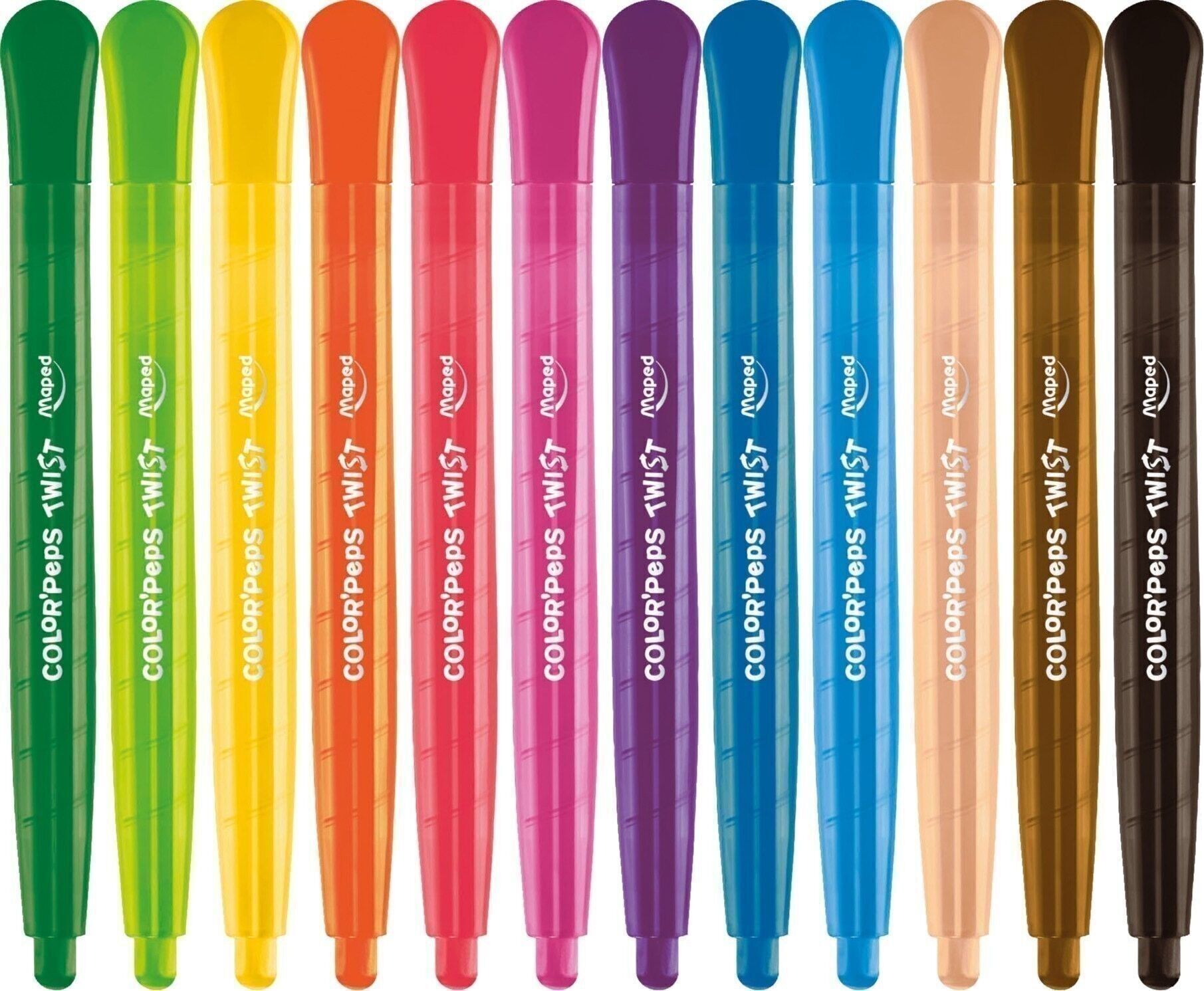 12 craies TWIST, en sachet plastique zippé