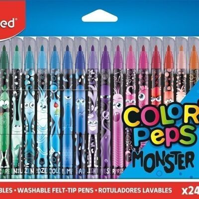 24 pennarelli MONSTER in custodia di cartone