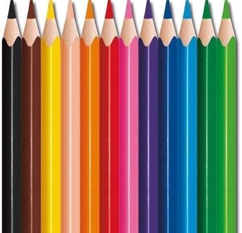 12 MINI crayons de couleur COLOR'PEPS STRONG en pochette carton 4