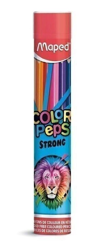 12 crayons de couleur COLOR'PEPS STRONG METAL TUBE 4