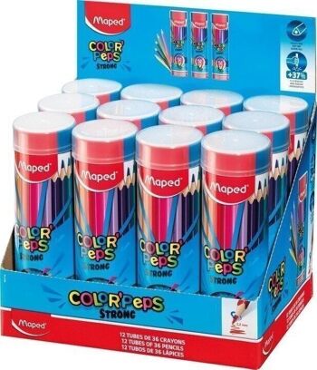 24 crayons de couleur COLOR'PEPS STRONG METAL TUBE 3