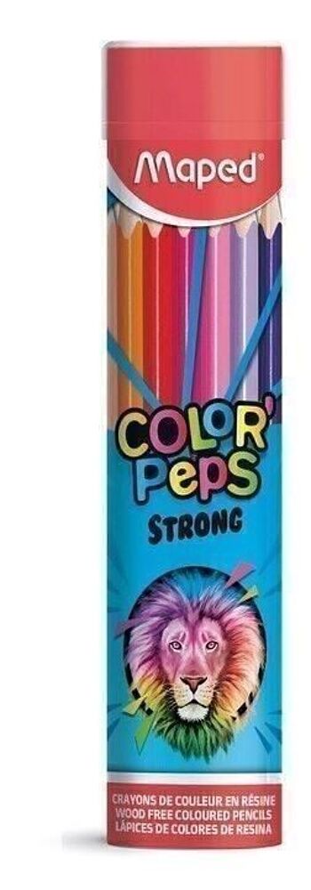 24 crayons de couleur COLOR'PEPS STRONG METAL TUBE 4