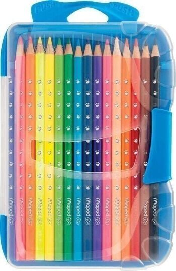 SMART BOX de 15 crayons de couleurs COLOR'PEPS : 12 + 3 fluos 4