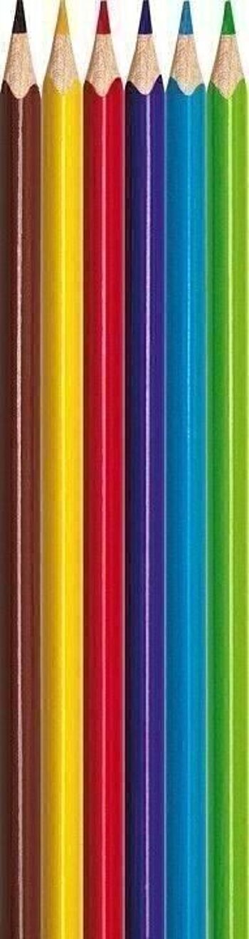 6 crayons de couleur COLOR'PEPS STAR en pochette carton 4