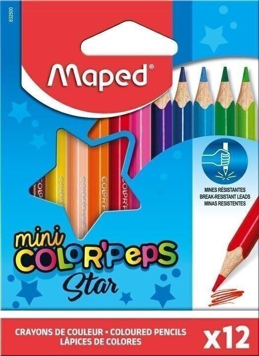 12 MINI COLOR'PEPS colored pencils in cardboard sleeve