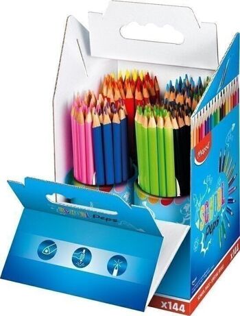School Pack de 144 crayons de couleur SCHOOL'PEPS 5