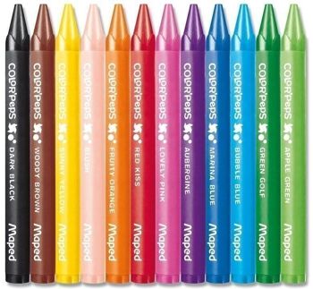 12 crayons cire WAX en pochette carton 4