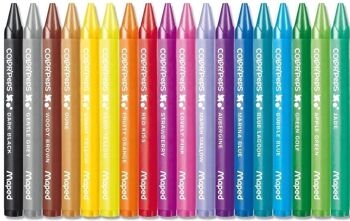 18 crayons cire WAX en pochette carton 4