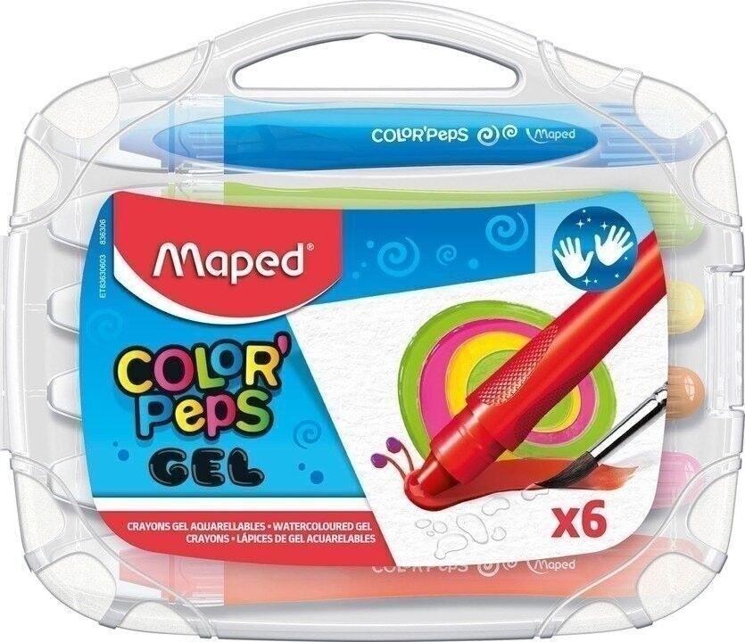 6 watercolor GEL pencils in plastic box