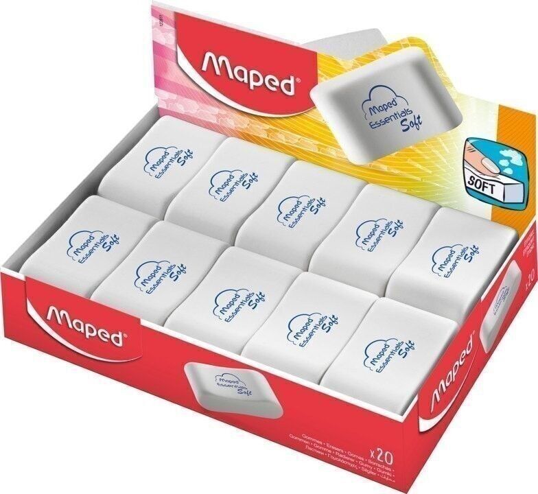 Gomma da cancellare ESSENTIALS SOFT LARGE, bianca, in display