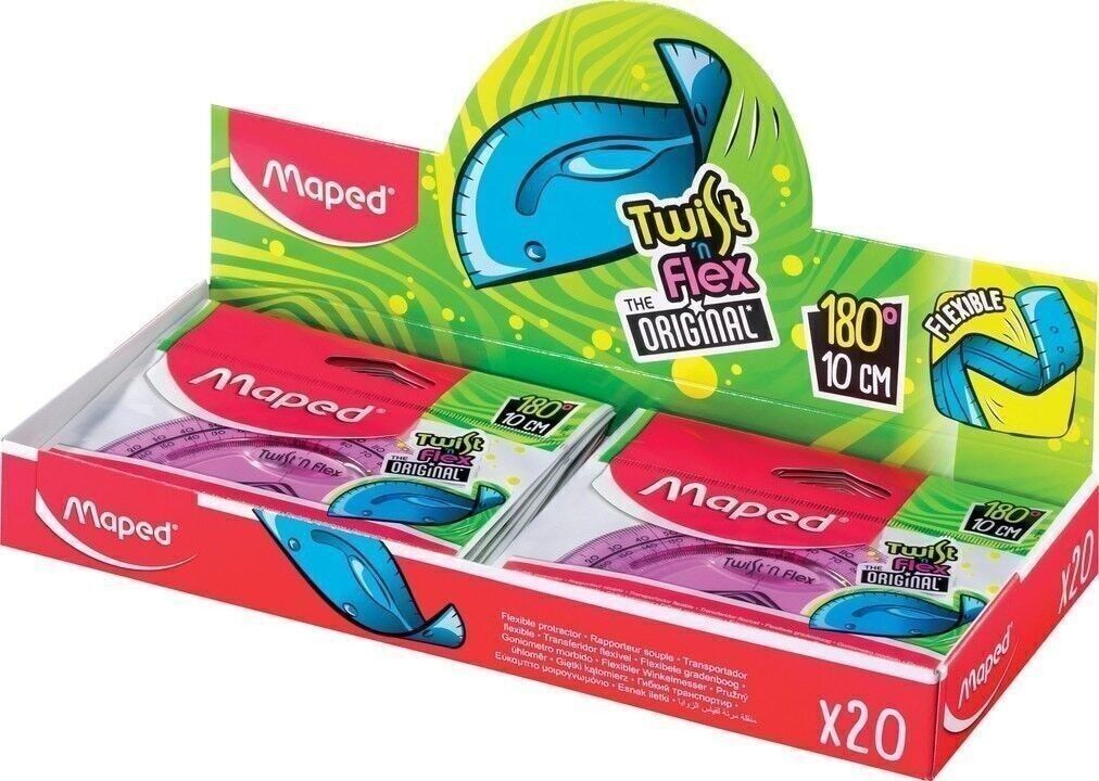 Goniometro 180° base 10 cm TWIST 'N FLEX ORIGINAL, colori assortiti