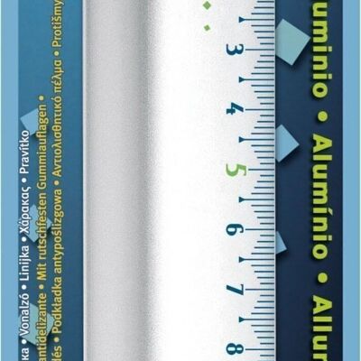 Flat ruler 15 cm - ALUMINUM