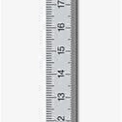 Lineal 20 cm, beidseitig gravierte Teilung, Blisterbeutel