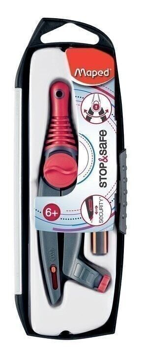 Set bussola STOP & SAFE: 1 bussola ad anello, 1 mini matita in grafite Black'Peps, colori assortiti