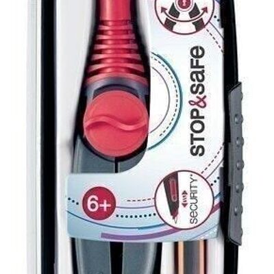 Set bussola STOP & SAFE: 1 bussola ad anello, 1 mini matita in grafite Black'Peps, colori assortiti