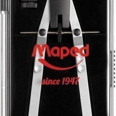 MAPED 1947 3-piece compass set - N°421: 1 Baluster compass 160mm, 1 ring, 1 lead case, 1 spare nut