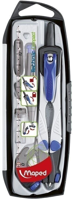 TECHNIC COMPACT Scatola per bussole da 5 pezzi con anello universale, custodia in piombo,
  temperamatite e portamine 0,5 mm