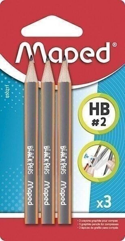 3 mini crayons BLACK'PEPS, en sachet