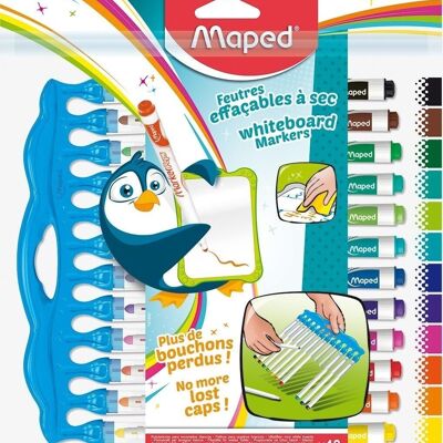 Pack de 12 Crayons Couleurs Effaçable MAPED Color'Peps 12/18