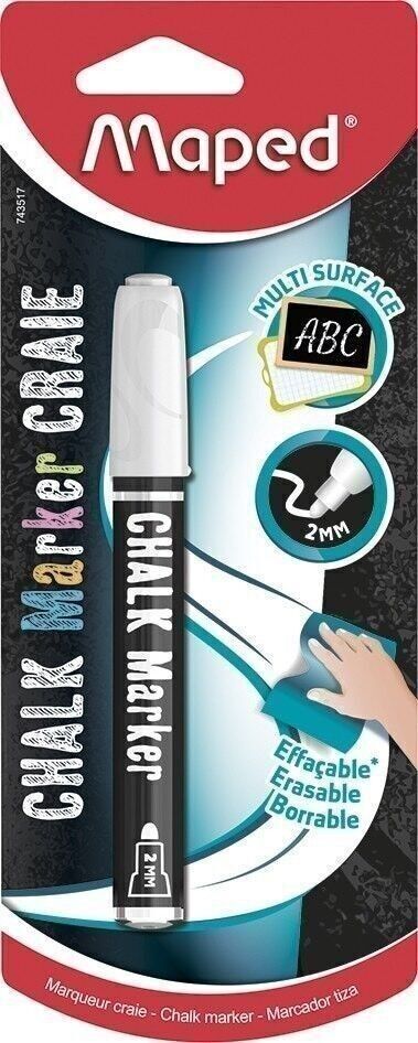 Marqueur effaçable multi-surface Blanc, blister