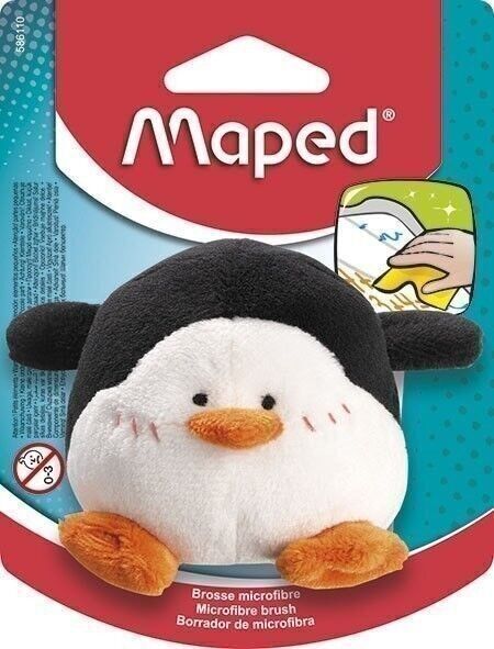 Plüsch-Pinguin-Mikrofaserpinsel für Schiefertafeln und Whiteboards, Blister