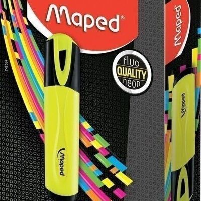 Highlighter FLUO'PEPS CLASSIC Yellow, in box of 12