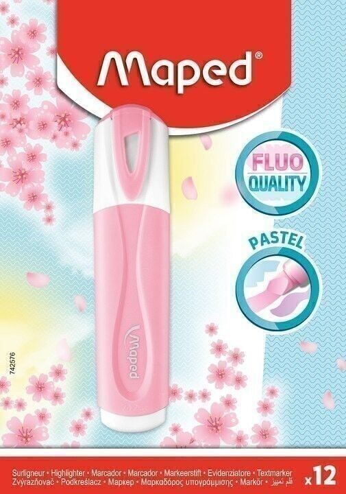 Evidenziatore FLUO'PEPS CLASSIC PASTEL Rosa, in scatola da 12