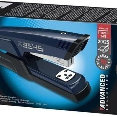 ADVANCED METAL A3545 Half Strip Stapler 24/6 - 26/6, color Midnight Blue