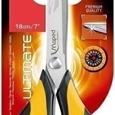 ULTIMATE 18 cm asymmetrical scissors - Double skin rings