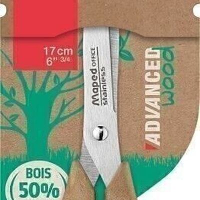 ADVANCED WOOD scissors 17 cm symmetrical - Ergonomic rings