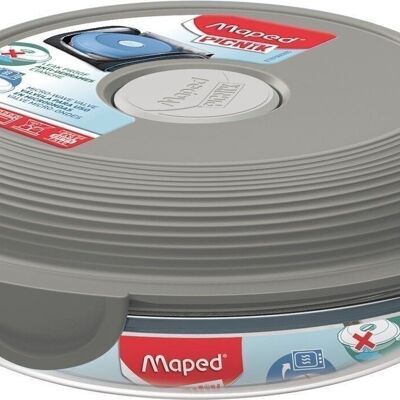 Glass lunch plate 700 Ml - Maped PICNIK CONCEPT ADULTS, color Gray